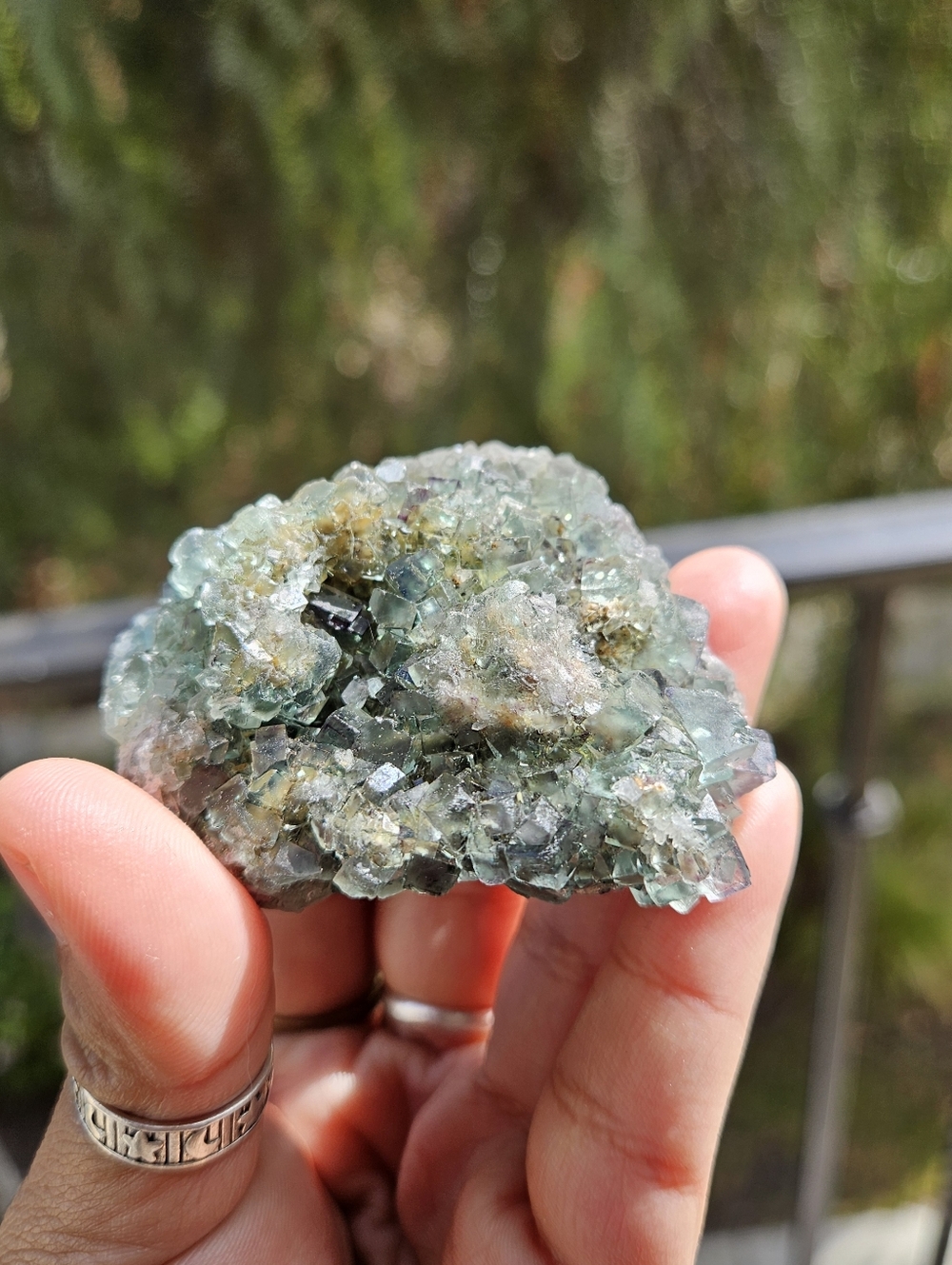 Natural Teal Okorusu Fluorite- Namibian